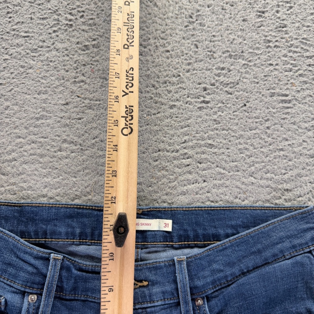 Levi's 311 Jeans Women's 31x29 Blue Cotton Denim Skinny Shaping Faded Distressed - Picture 4 of 11